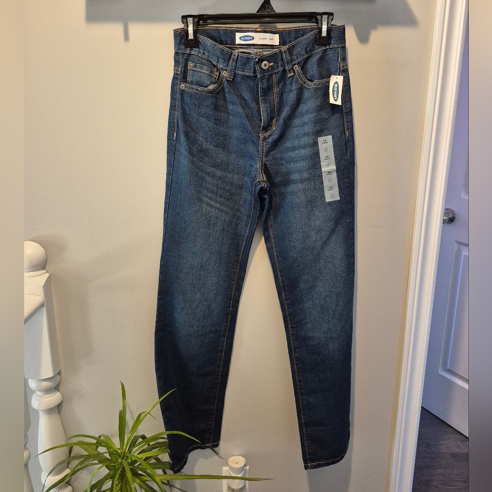 NWT Boys Straight Leg Old Navy Dark Blue Jeans
